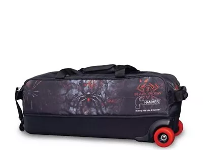 Hammer Black WIDOW 3 Ball Tote Bowling Bag With Tow Wheels Dye Sub • $104.95