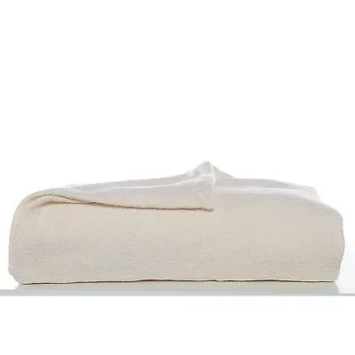 Eddie Bauer Herringbone Cotton Blanket - Bone (Full/Queen) • $24.99
