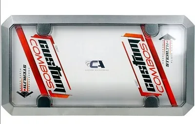 Custom Combos 92851 Silver Stealth License Plate Frame W/ Clear Cover • $12.99