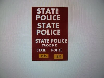 £13.53 • Buy New York State Police  Vintage Patrol Car Decals  1:24