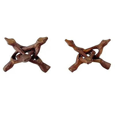 Cobra Carved Wood Tripod Display Stands Set 2 Shell Smudge Bowl Crystal Ball 4  • £18.99