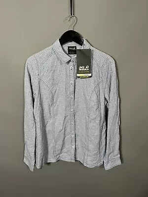 JACK WOLFSKIN Shirt - Size UK12 - Check - New With Tags - Women’s • £23.99