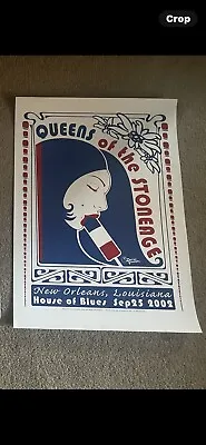 Queens Of The Stone Age QOTSA Gig Poster House Of Blues New Orleans 25/09/02 • $300