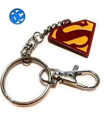 DC Comics SUPERMAN 1940's Retro S Shield Logo Movie Keychain Cosplay Metal USA • $4.46