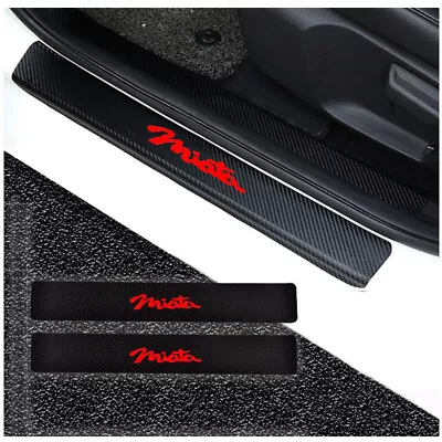 2 Pcs For Mazda Miata Carbon Fiber Leather Sticker Car Door Sill Protector • $12.88