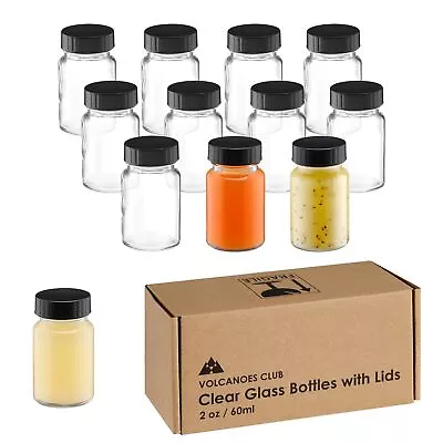 2oz Glass Jars With Lids - Glass Shot Bottles Set For Liquids Juicing Ginge... • $24.20