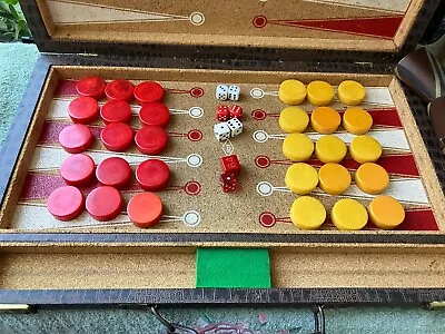 Vintage E. S. Lowe  Backgammon Set With Board And Catalin Game Pieces • $199.99