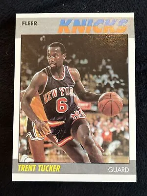 Trent Tucker 1987 New York Knicks 87-88 Fleer Basketball #113 Of 132 Mint • $1