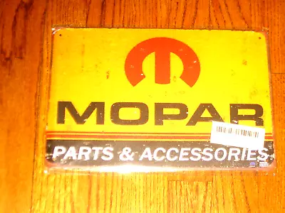 19/387 Vintage Tin Sign  Mopar Parts And Accessories   8  X 12  • $12.95