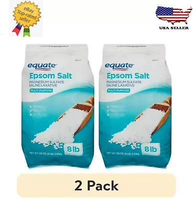 Equate Epsom Salt Magnesium Sulfate 128 Oz (8lb) Unscented (2 Pack) • $19.77