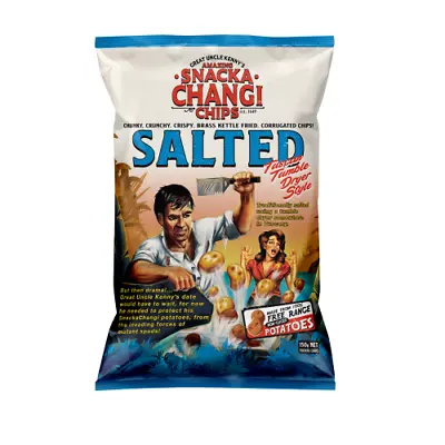932160 1 X 150g Bag Great Uncle Kennys Snacka Changi Salted Kettle Potato Chips • $7.99
