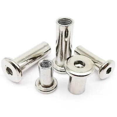 M3-M10 SUS304 Hex Socket Head Furniture Bed Connector Rivet Insert Sleeve Nut • £3.59