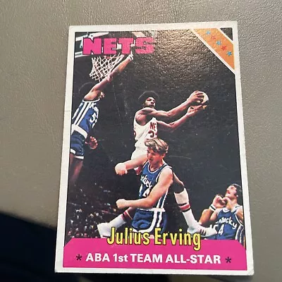 1975-76 Topps - #300 Julius Erving ABA 1st Team All Star  Nets  • $10