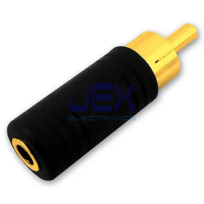 Female 3.5mm 1/8  Jack To Male RCA Phono Connector Converter Audio Adapter • $1.59