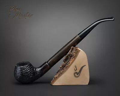 LONG WOODEN SMOKING PIPE FOR TOBACCO  CHURCHWARDEN No 53  9   Rustic Black  PEAR • £25.99