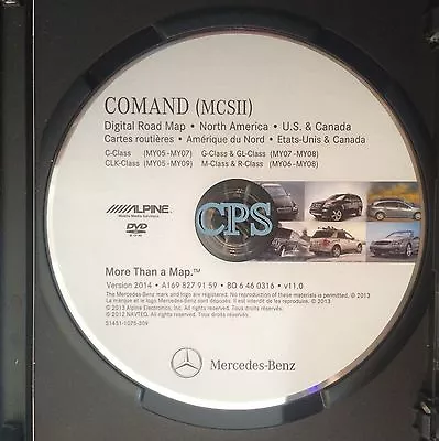 06 2007 2008 Mercedes R320 R350 R500 R63 Navigation Map Mcsii Cd Dvd V11.0 2014 • $188.88