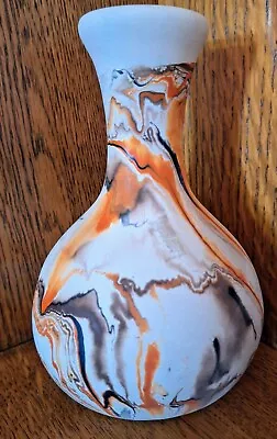 Vintage Nemadji Earth Pottery USA 6.5  Vase ~ W/Info Paper ~ 1950s • $30