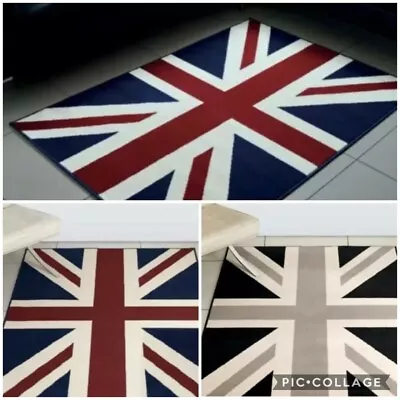 Traditional Union Jack Flag Rug Medium- Large Red White Blue • £20.99