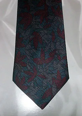 Mercedes Tie Leaves Design Green Maroon NIB T684 • $29.79