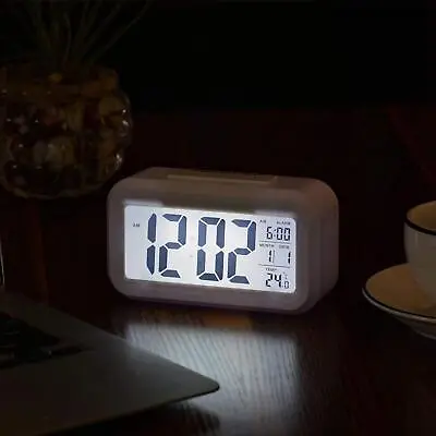 Digital Display Alarm Clock Battery Operated Snooze Design Night ColorsUS. • $4.81