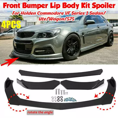Gloss Black Front Bumper Lip Splitter Protector For Holden Commodore VF VE 1/2 • $45.59