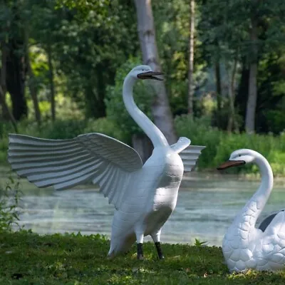 Posturing Swan Sculpture ... Life Size Statue ... Cast Aluminium • £795