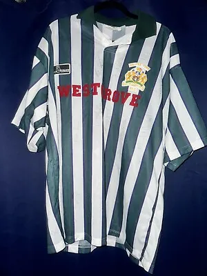 Signed Halifax Town 1994/1995 Away Football Shirt Beaver XL Mens Westgrove • £125