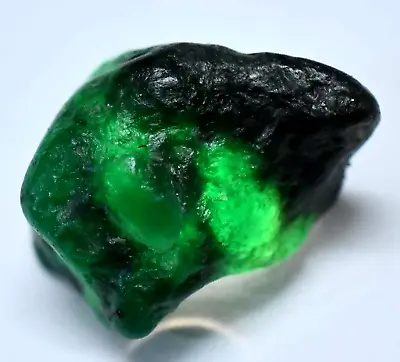 Untreated Natural Green Colombian Emerald 24.00 Ct Certified Facet Rough Gem • £23.77