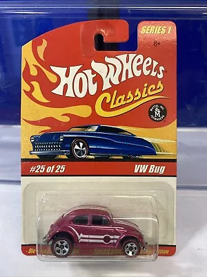 Hot Wheels Classics Series 1 #25/25 VW Bug - Spectraflame Pink • $10