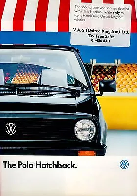 1989 VW Polo Hatchback Brochure 1/89 GB Brochure Brochure Brozura Broschyr • $10.60