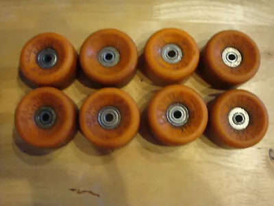 Vtg Labeda Clean Roll Rental Roller Skate Skating Wheels With Bearings- Set Of 8 • $39