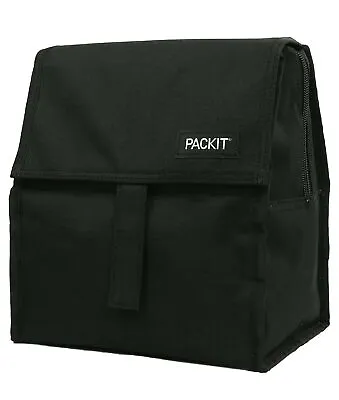 $26.80 • Buy PackIt Freezable Lunch Bag With Zip Closure, Black