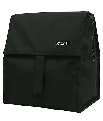 PackIt Freezable Lunch Bag With Zip Closure Black • $26.01