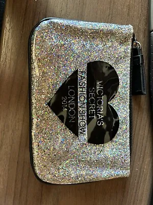 Victoria Secret Fashion Show London 2014 Zip Silver Glitter Coin Purse  • $10