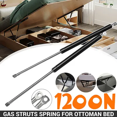 2 X 1200N High Performance Ottoman Bed Replacement Gas Struts (530mm Length) • £13.45