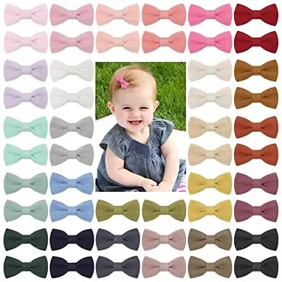 50PCS Baby Hair Clips 2 Inches Baby Bows Fully Lined Toddler Girls Tiny Hair ... • $17.25