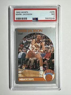 1990 NBA Hoops Mark Jackson #205 Menendez Bros Background Knicks PSA GRADE 7 NM • $0.99