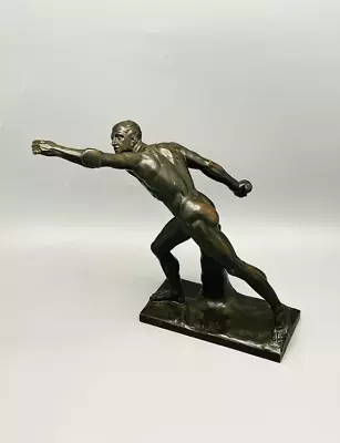 Antique 20th Century Bronze Cast Sculpture Statue Of A Borghese Wrestler 26cm • $1200