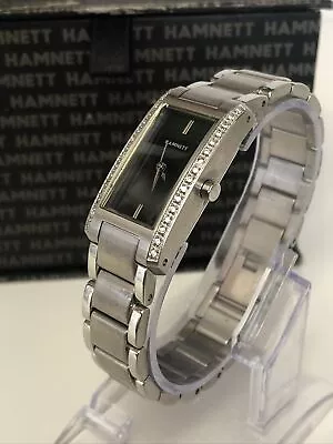 Hamnett Ladies Quartz Stainless Steel Bracelet Watch With Box - Small Lens Crack • £7.50