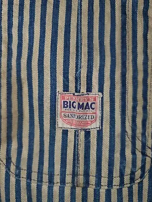 Vtg PENNEYS BIG MAC SANFORIZED Hickory Stripe Coveralls Workwear Chore Size Unk • $170