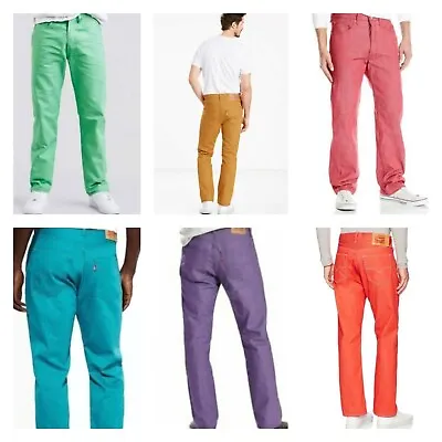 Levi's Men's 501 Denim Original Shrink To Fit Button Fly Jeans Many Colors Levis • $49.97