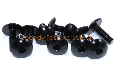 £9.99 • Buy 10 Pack M5 X 16mm Black Anodised Aluminium Fairing Bolts Motorcycle Bolt Screws