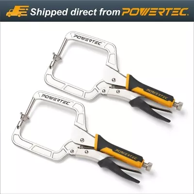 POWERTEC 71744 Quick Release 12 Inch Right Angle Pocket Hole Clamps 2PK • $39.99
