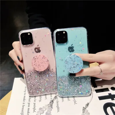 $13.90 • Buy For IPhone 12 11 Pro Max XS XR 6 7 8 Glitter Sparkle Bling Case Cover W/ Holder
