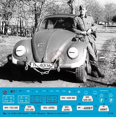 Peddinghaus 1/16 VW Kafer Beetle Typ 60 KdF-Wagen German Car WWII Markings 3459 • $11.43