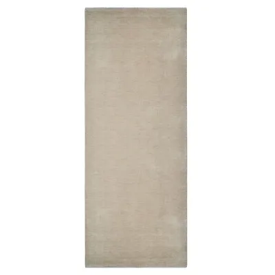 $131.85 • Buy Hand Knotted Gabbeh Wool Runner Area Rug Solid Beige BBH Homes BBL00111