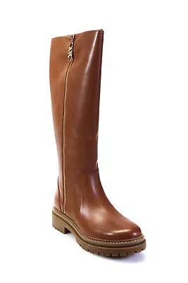 Michael Michael Kors Womens Knee High Regan Boots Luggage Brown Leather Size 8.5 • $129