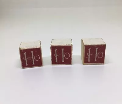 Handmade Miniature Dolls House Wooden Block Christmas Decoration. • £1.79