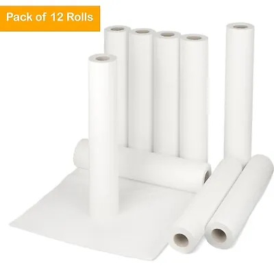 12 X Massage Couch Table Bed Cover Hygiene 20  Paper Long Rolls Tissue 40m White • £30.99