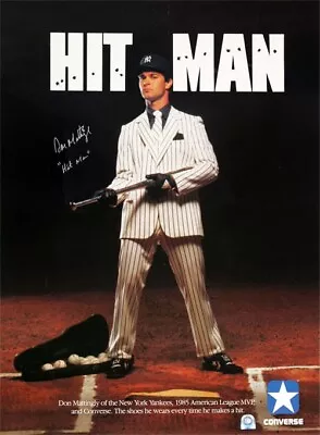 Don Mattingly Hitman Poster Vintage Reproduction METAL SIGN 8 X 12 • $21.99